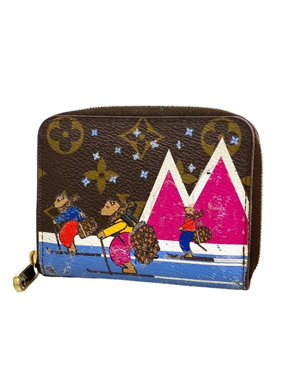 Louis Vuitton Coin Purse Monogram Zippy Brown